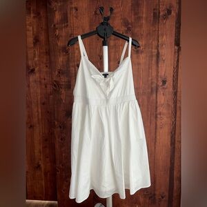 Torrid White Bow-Front Mini Dress